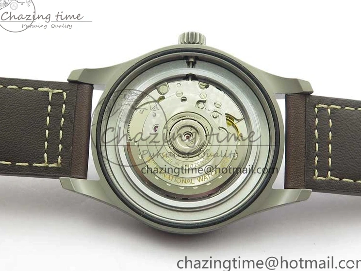 MIROTIME 0507 Mark XVIII IW327006 Titanium V7F 1:1 Best Edition Black Dial on Brown Leather Strap A Attractive 7080